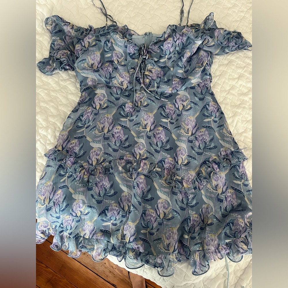 The Vintage Shop Blue Floral Dress
